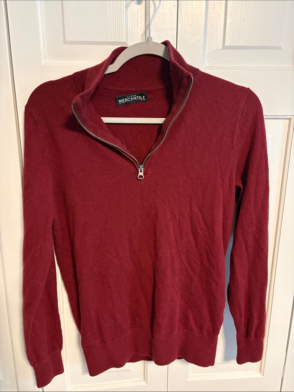 J. Crew Men’s Half-Zip Sweater in Burgundy